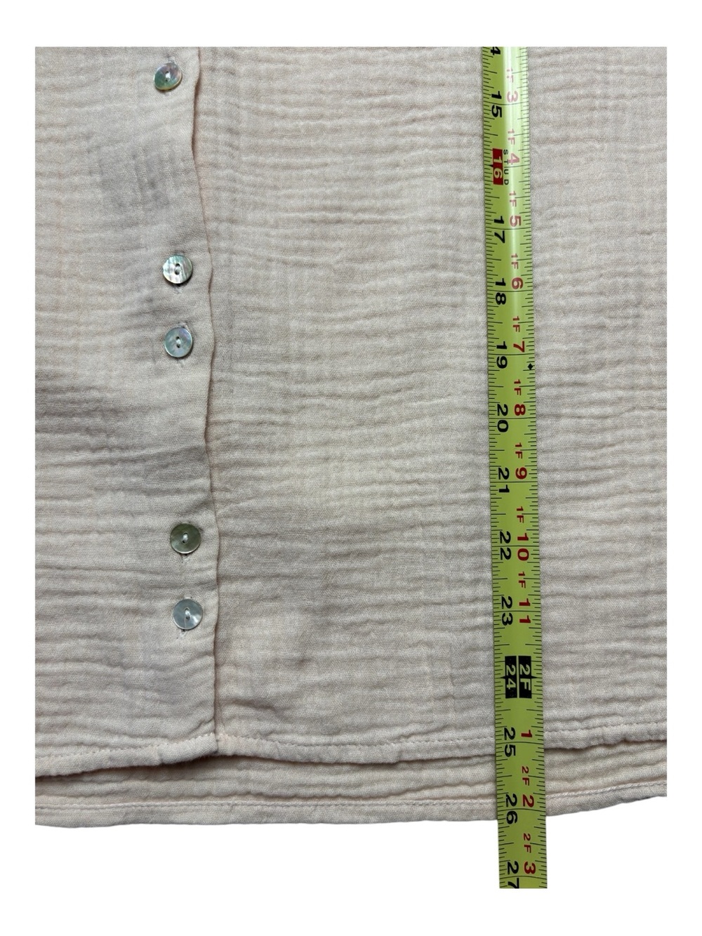 Faherty Everleigh Dream Organic Cotton Gauze Top Vanilla Cream XL - Picture 8 of 11